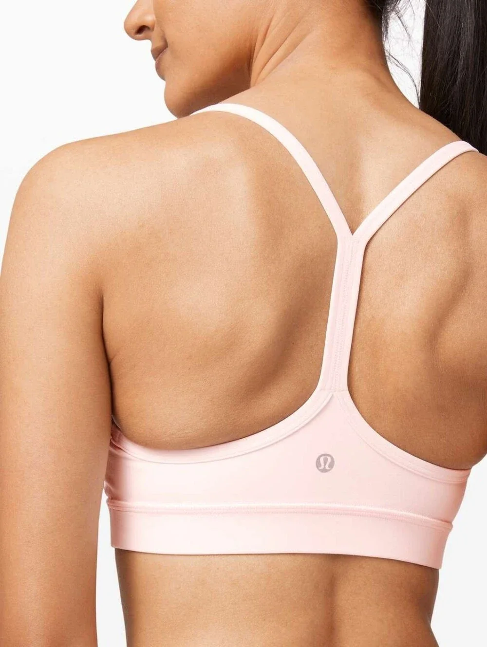 Lululemon Athletica Pale Pink Slim-Strap Sports Bra Size 8